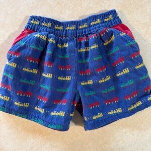 Vintage OSHKOSH Train Shorts 2T